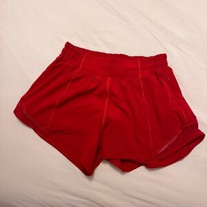 Red Lululemon Running Shorts